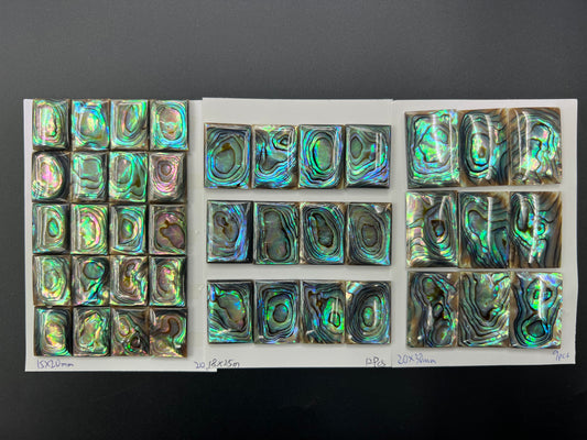 Natural Abalone Shell Rectangle Cab 15x20 - 20x30mm