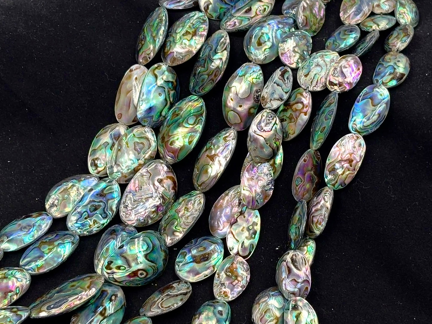Abalone Shell Irregular Oval Shape Beads Strand