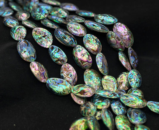 Abalone Shell Irregular Oval Shape Beads Strand