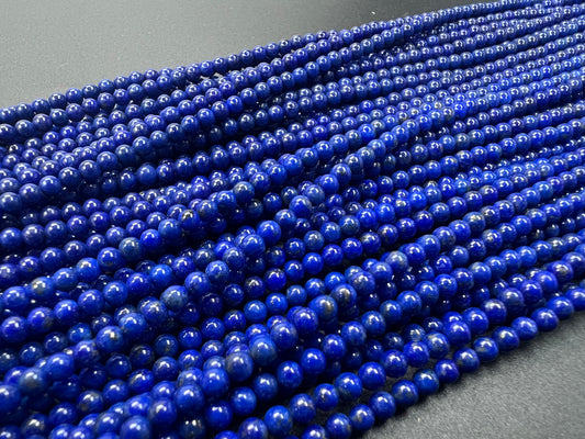 Lapis Round Beads Strand 3mm AB Grade
