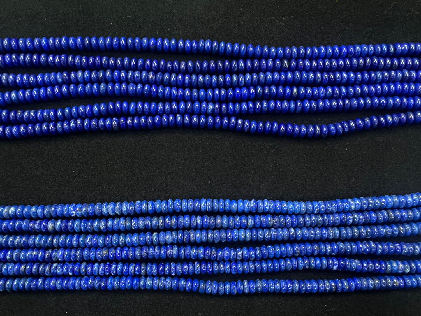 Lapis Roundelle Beads Strand 4mm 5mm 6mm