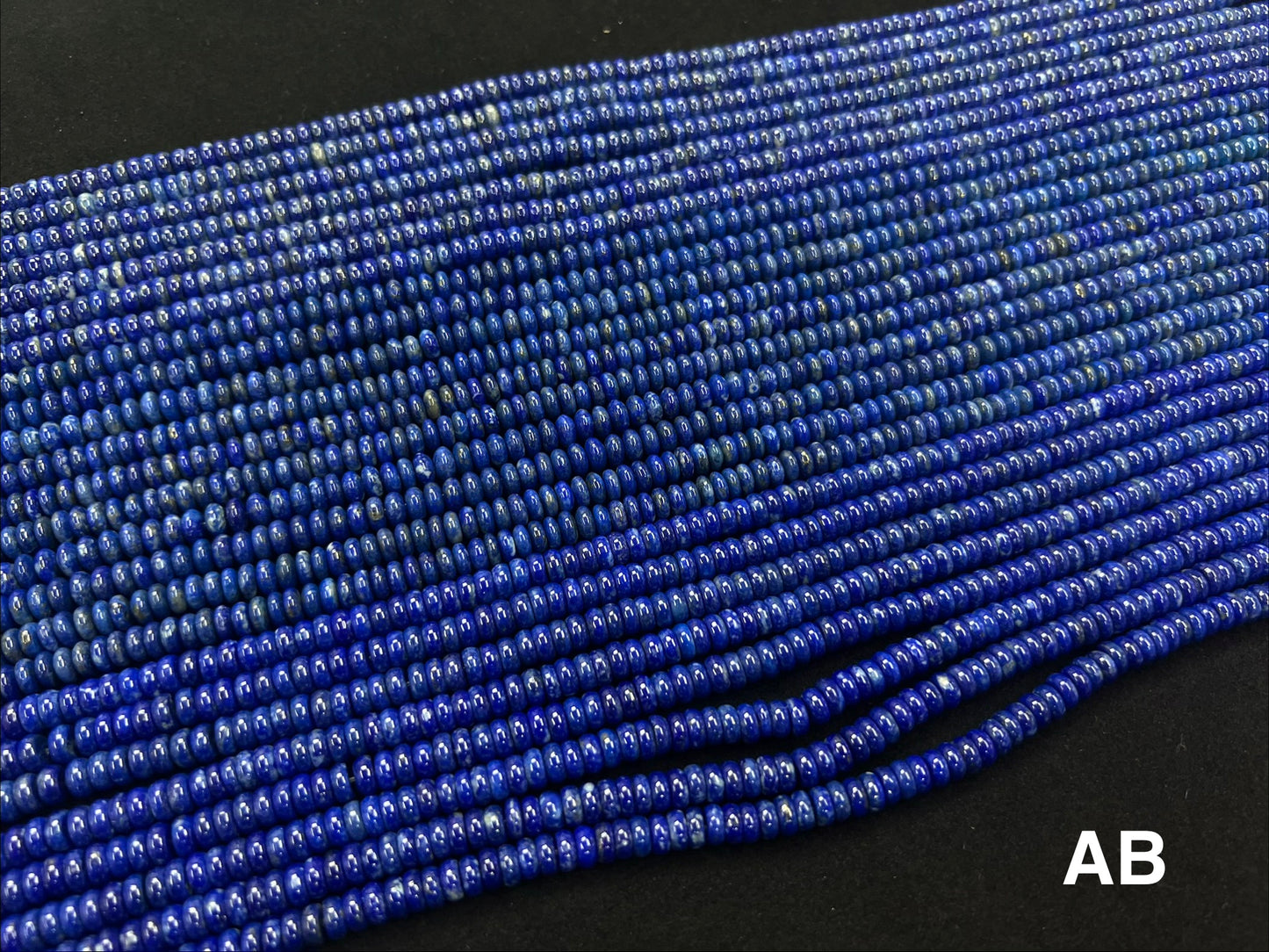 Lapis Roundelle Beads Strand 4mm 5mm 6mm