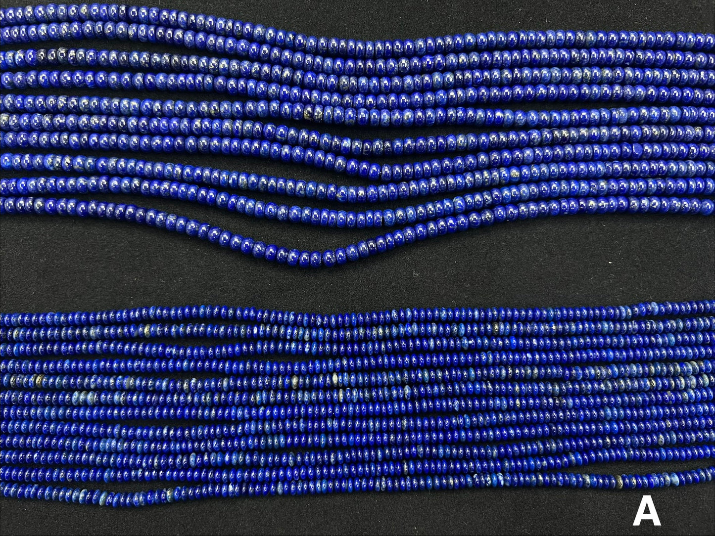 Lapis Roundelle Beads Strand 4mm 5mm 6mm