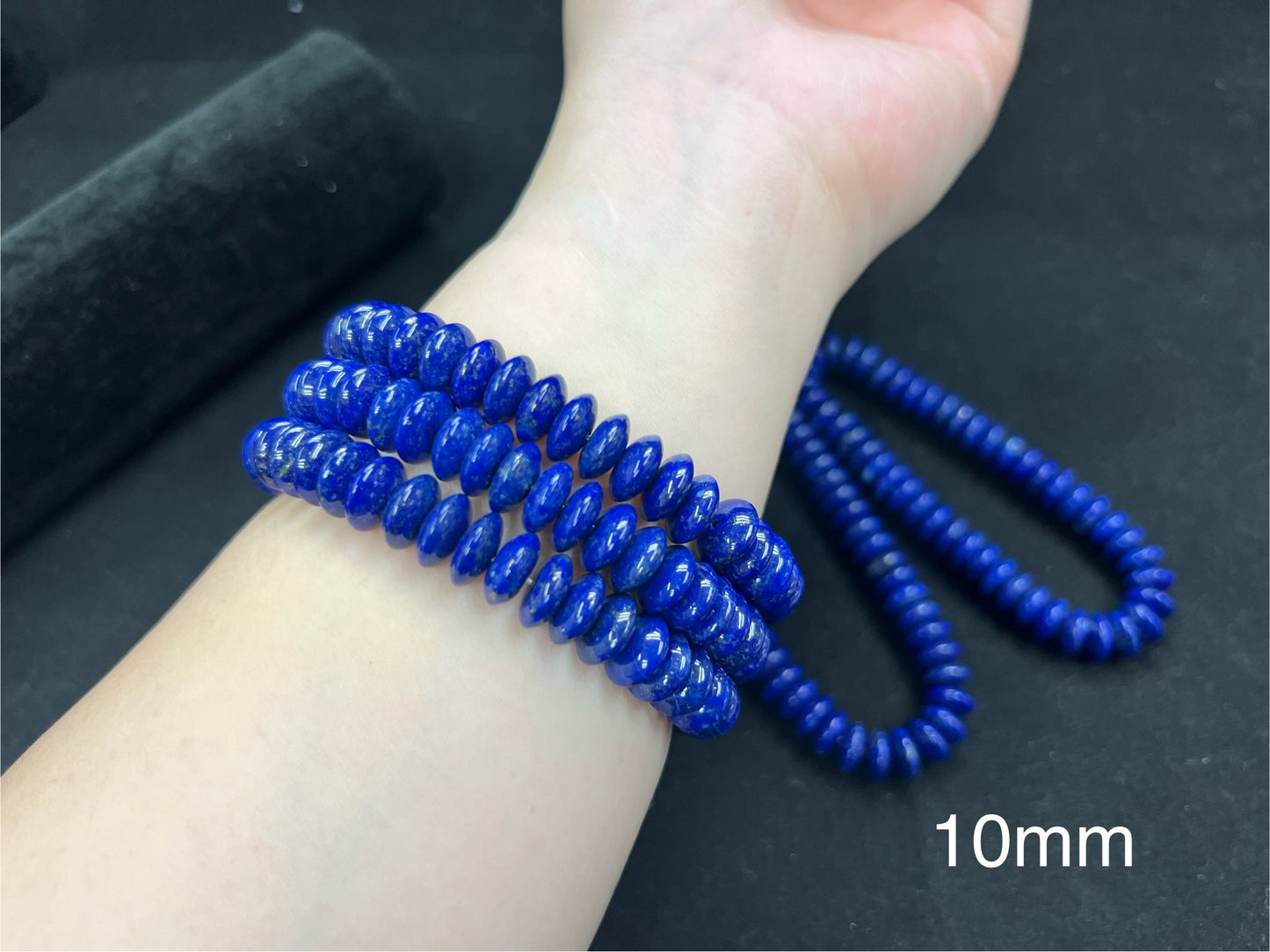 Lapis Roundelle Bracelet 8mm 10mm