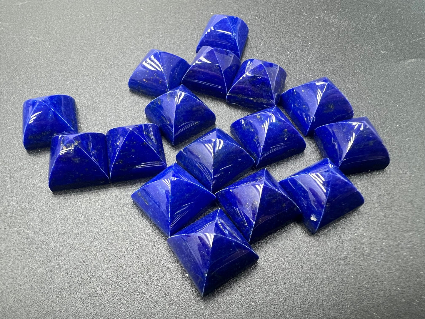 Lapis Square Pyramid Loose Piece 10mm