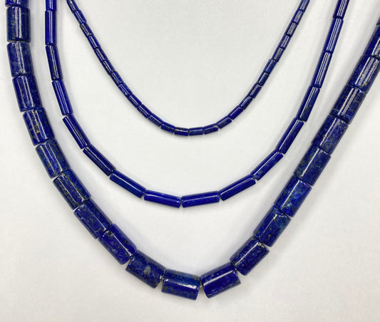 Lapis Tube Beads Strand 3x5mm 4x13mm 8x12mm