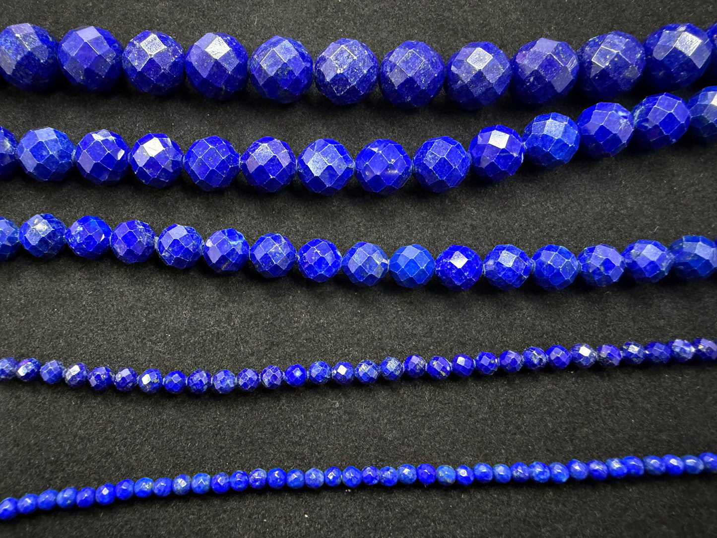Lapis Fancy Cut Beads Strands 3-12mm