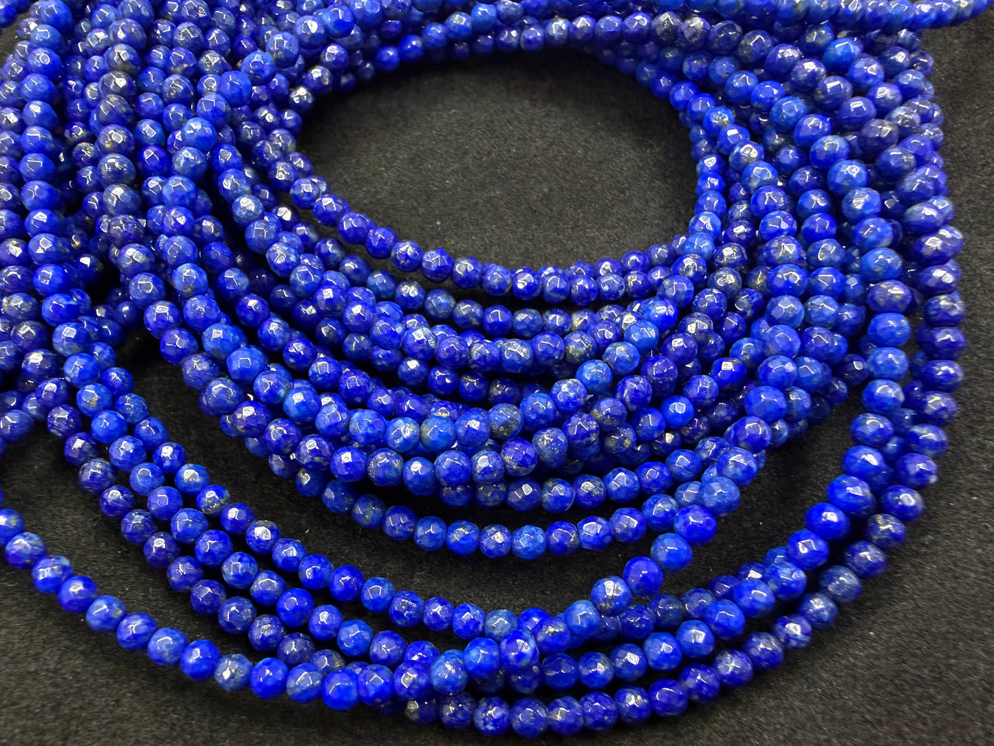 Lapis Fancy Cut Beads Strands 3-12mm