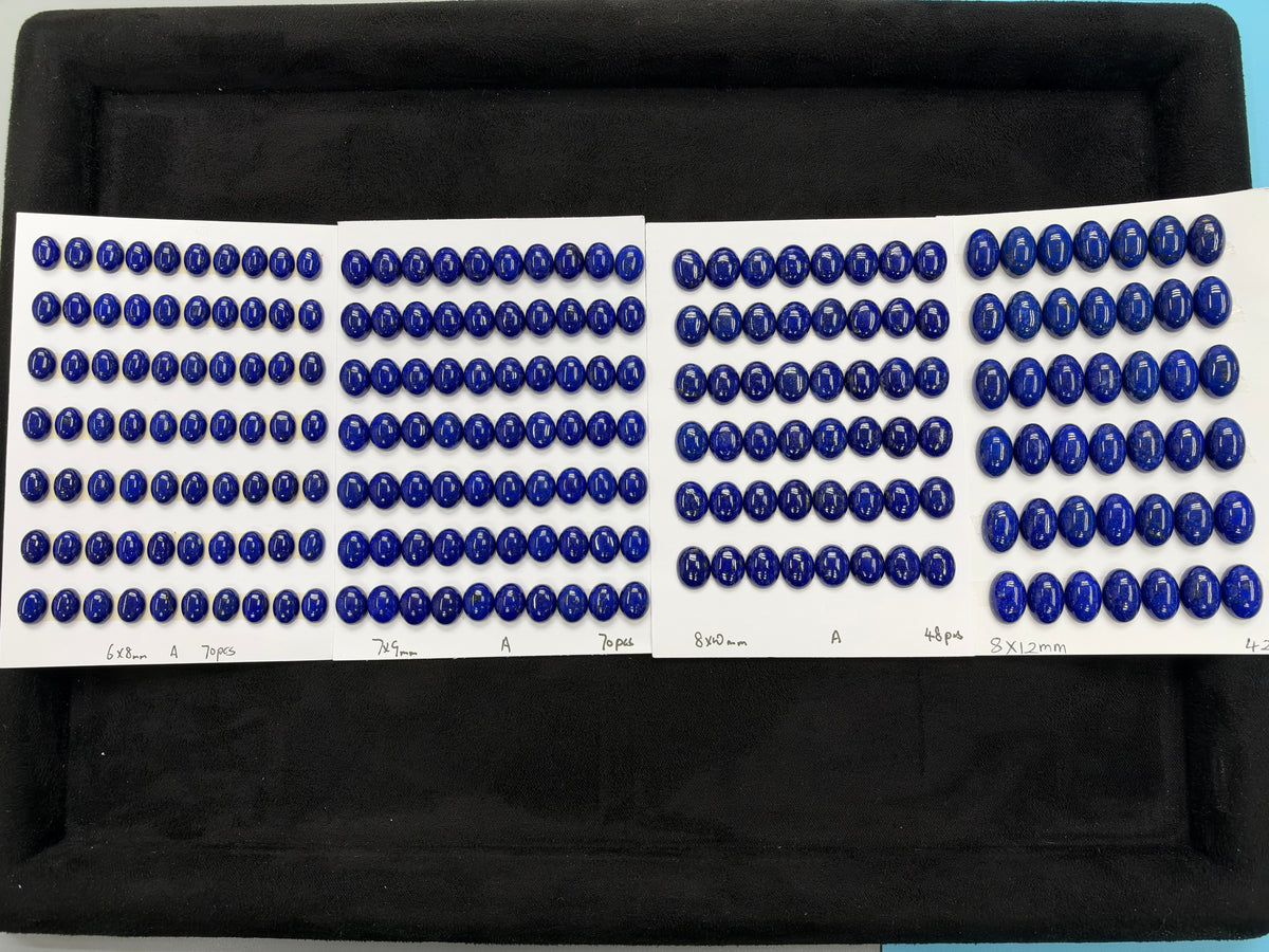 Lapis Oval Cab A Grade 6x8mm 7x9mm, 8x10mm, 8x12mm