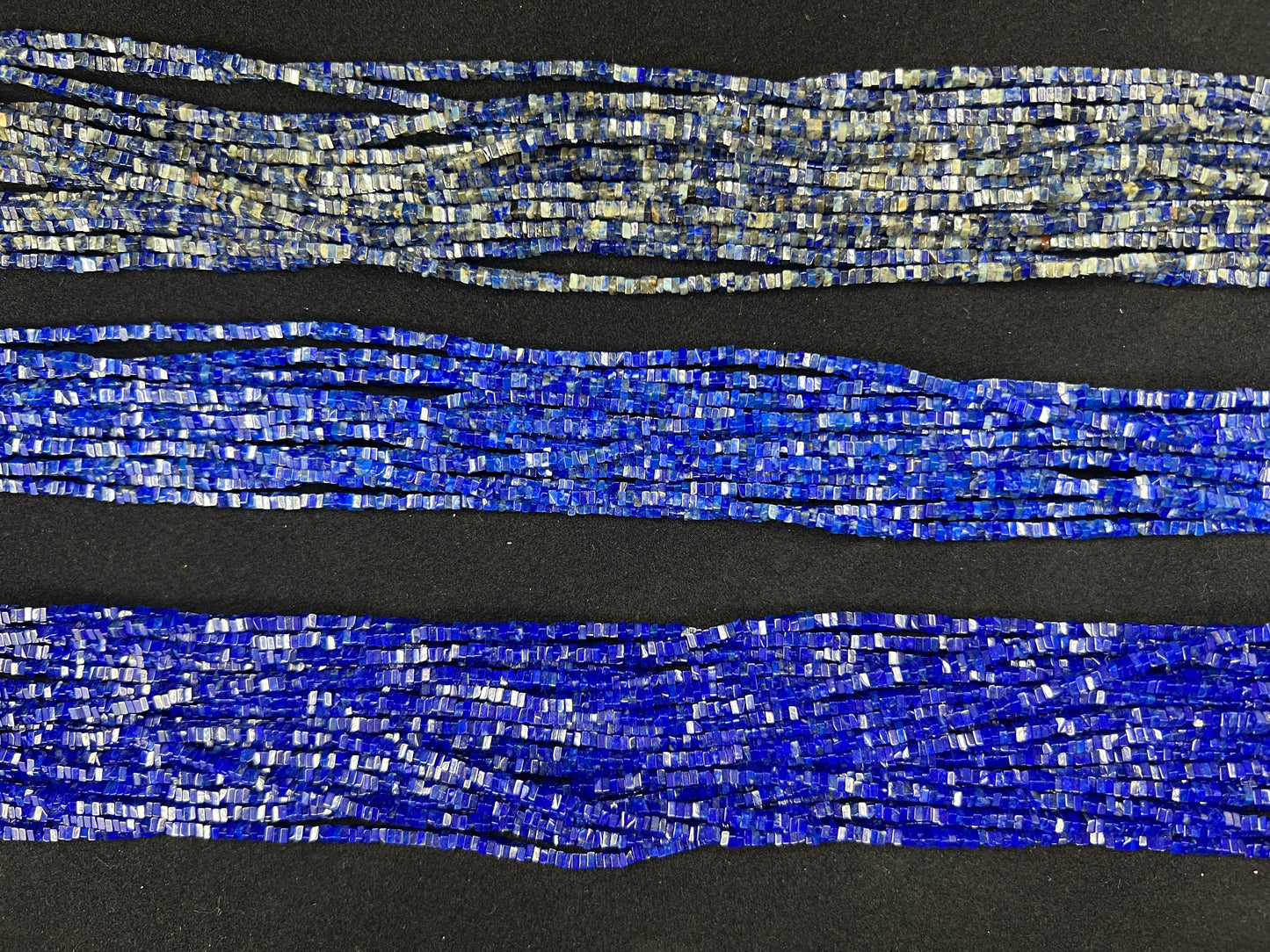 Lapis Square Beads Strand 2.5mm