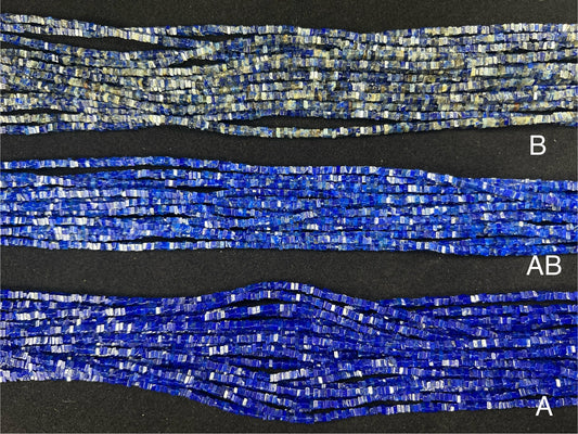 Lapis Square Beads Strand 2.5mm