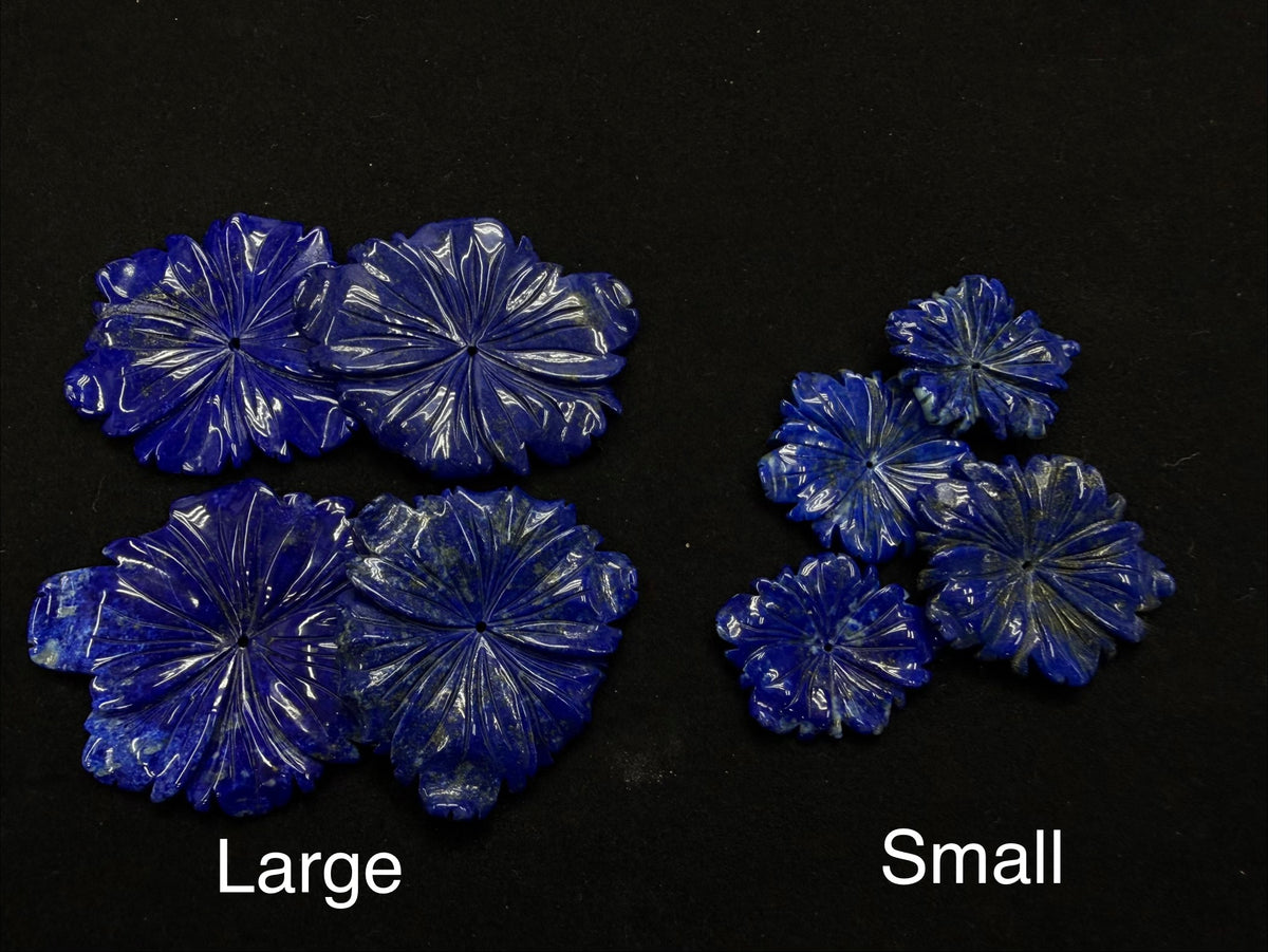 Natural Lapis Lazuil Free Flower Pendant S/L Size