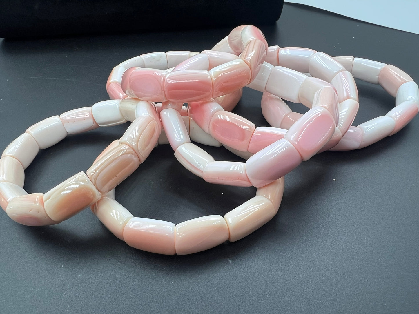 Pink Shell Tubes Bracelet