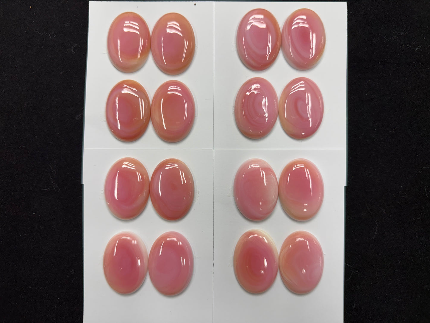 Pink Shell Oval Cabs 25x35mm