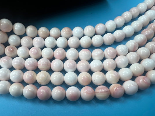 Pink Shell Round Beads Strand 10mm