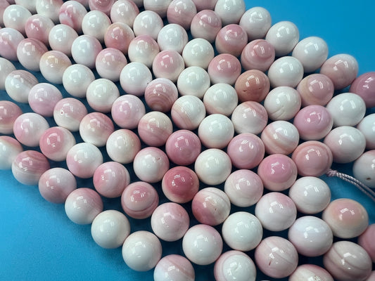 Pink Shell Round Beads Strand 12mm