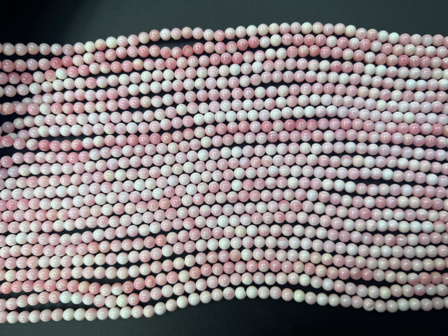 Pink Shell Round Beads Strand 3mm 4mm