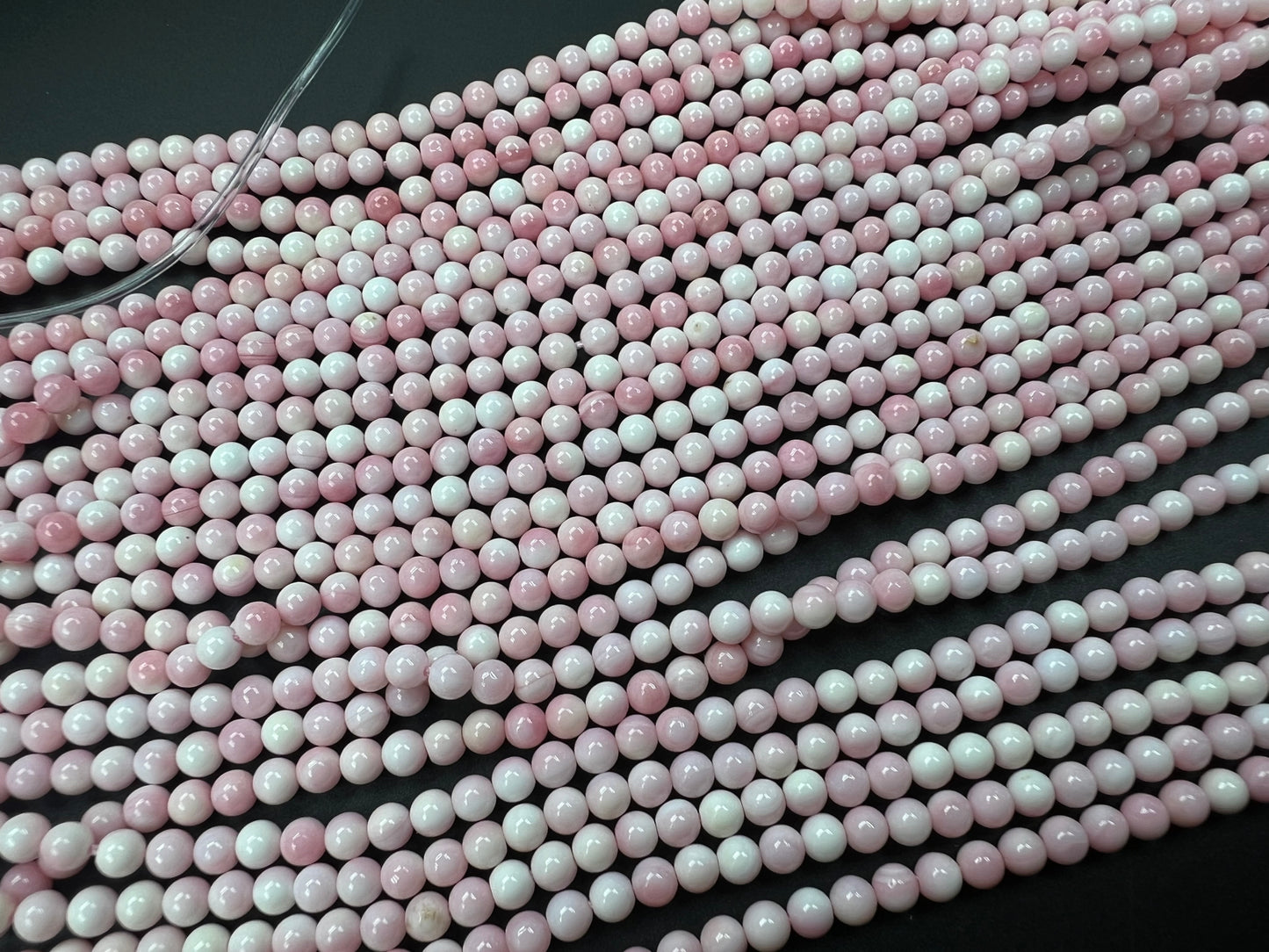 Pink Shell Round Beads Strand 3mm 4mm