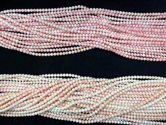 Pink Shell Round Beads Strand 6mm
