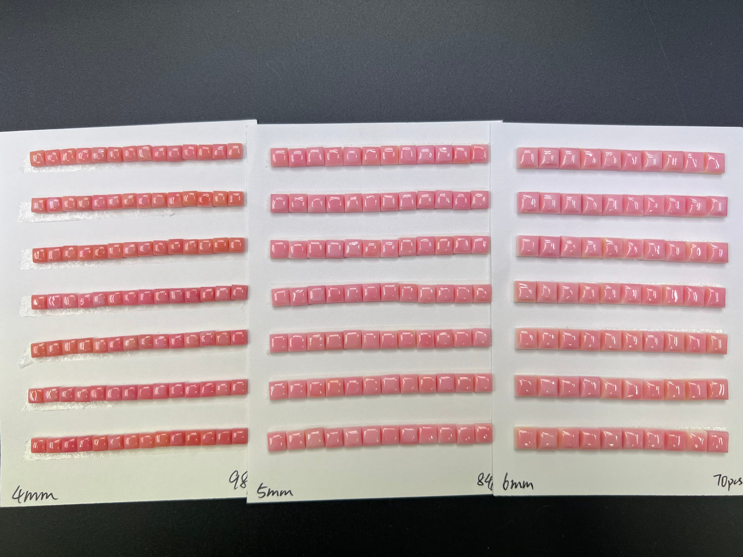 Pink Shell Square Cabs 4-6mm
