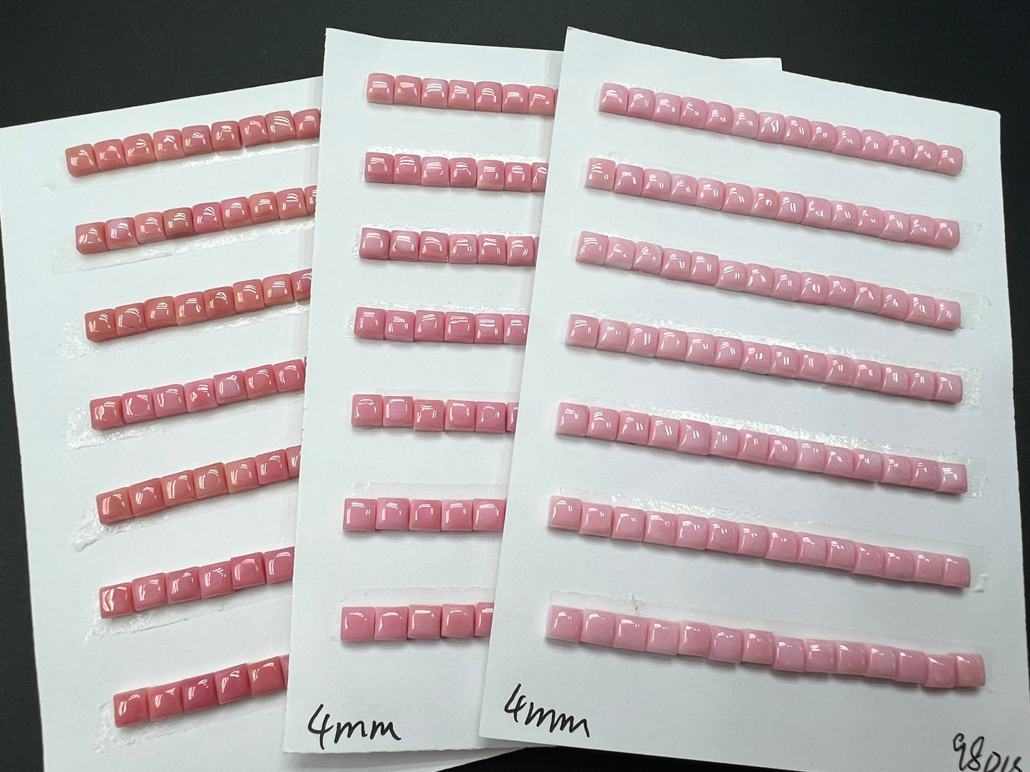 Pink Shell Square Cabs 4-6mm