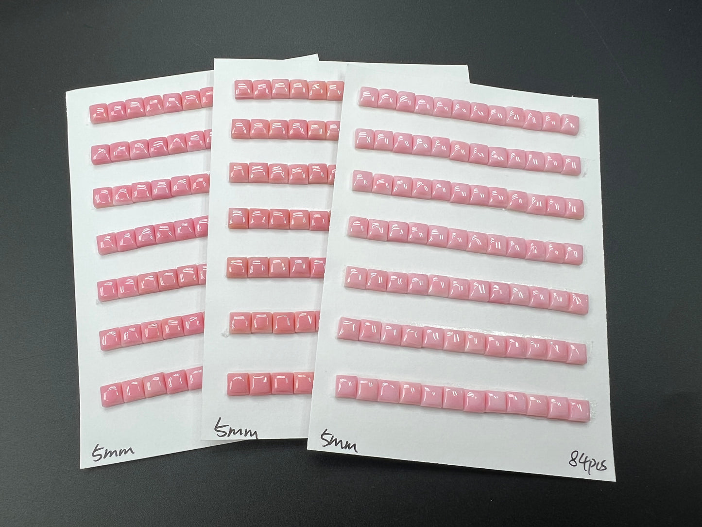 Pink Shell Square Cabs 4-6mm