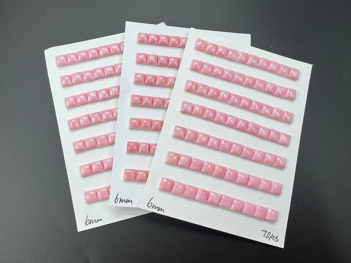 Pink Shell Square Cabs 4-6mm