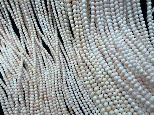 (Clearance) Pink Shell Round Beads Strand 3mm 4mm