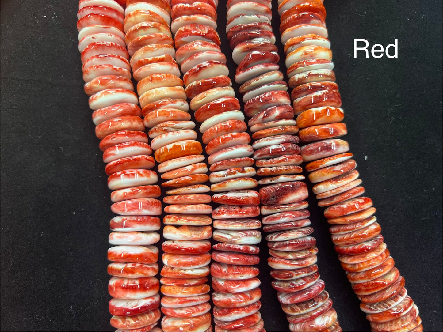 Spiny Oyster Shell Heishi Beads 25mm