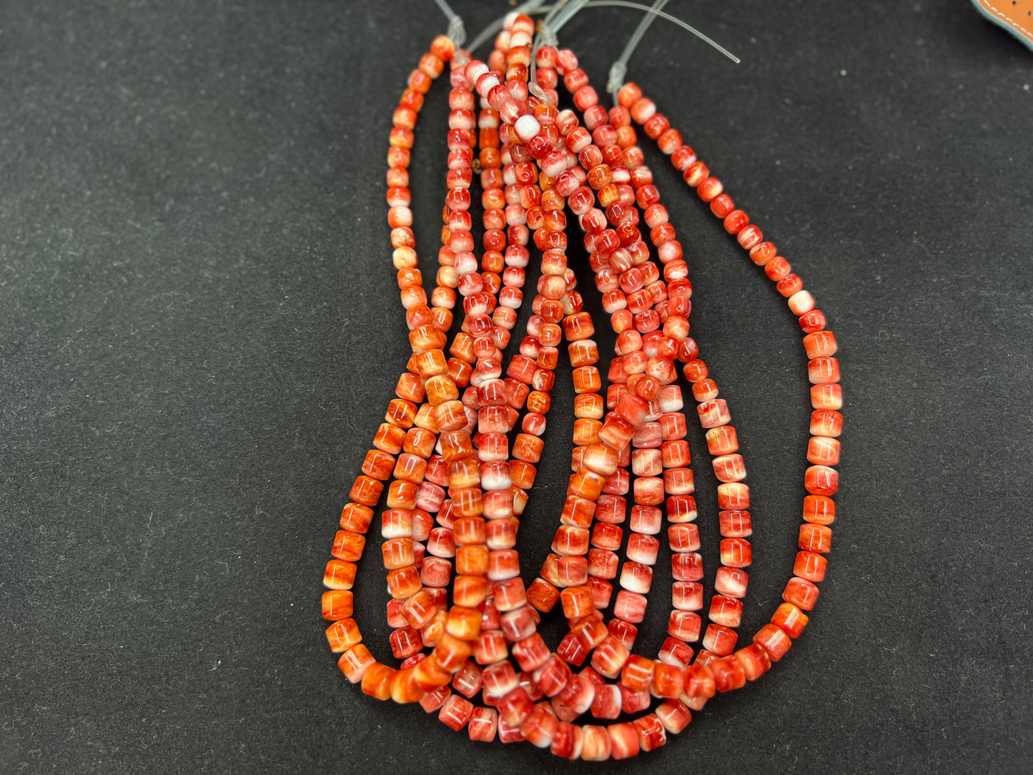 Spiny Oyster Barrel Beads Graduated 16"