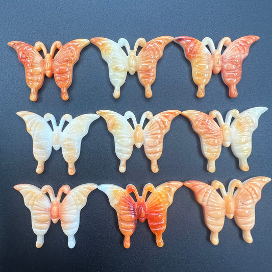Spiny Oyster Butterfly Carved Pendant