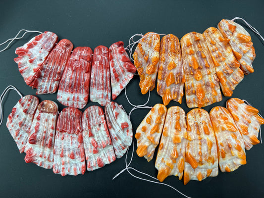 Spiny Oyster Graduated Druzy Loose Piece (Orange/Red)
