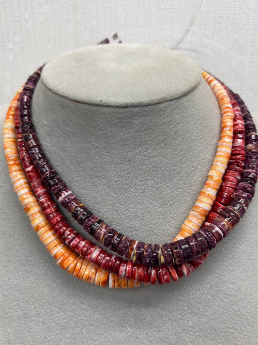 Spiny Oyster Heishi Beads Graduated 4-8mm