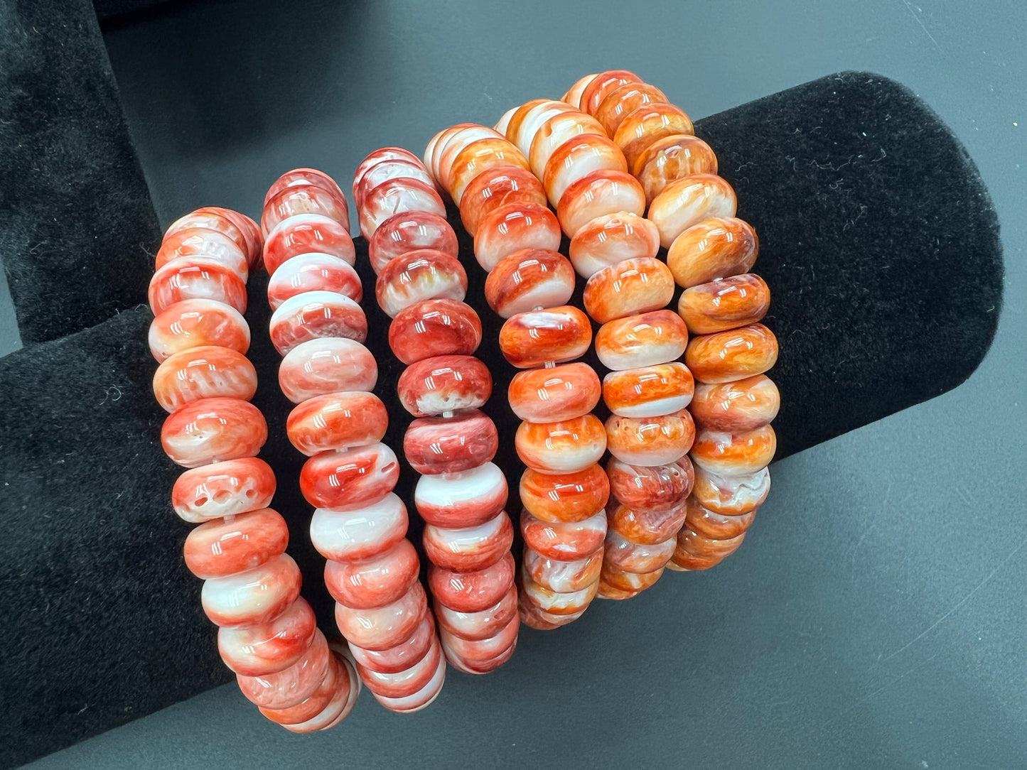 Spiny Oyster Rondelle Bracelet 10mm