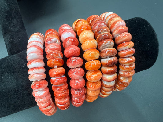 Spiny Oyster Rondelle Bracelet 12mm