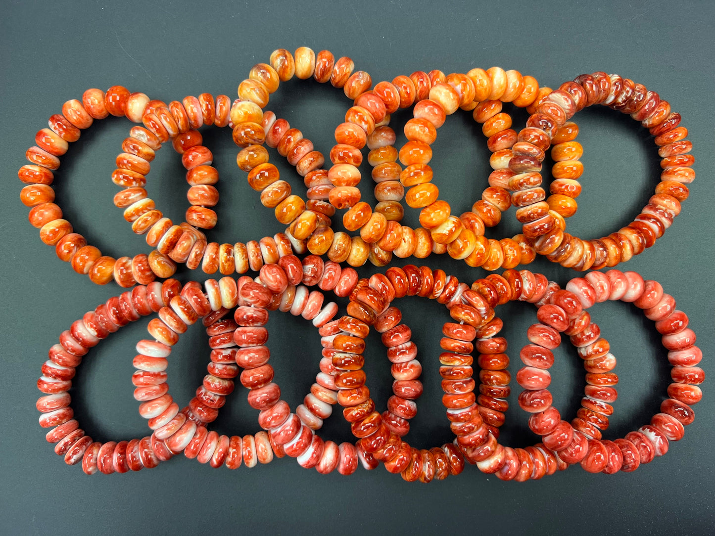 Spiny Oyster Rondelle Bracelet 12mm