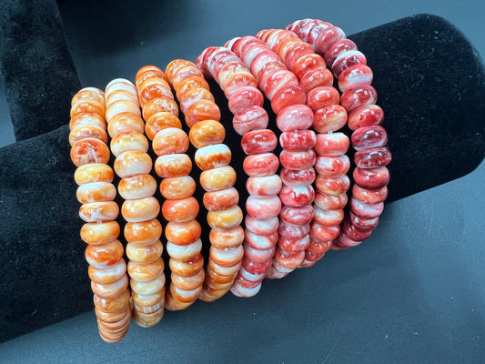 Spiny Oyster Rondelle Bracelet 8mm