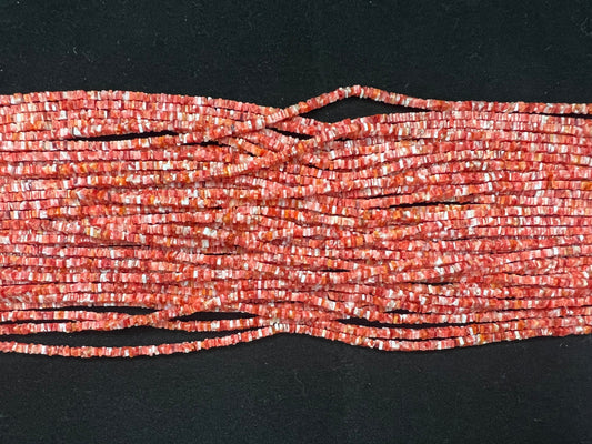 Spiny Oyster Square Heishi Beads 3mm