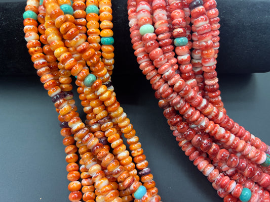 (Mix Color) Spiny Oyster Roundelle Beads 8mm