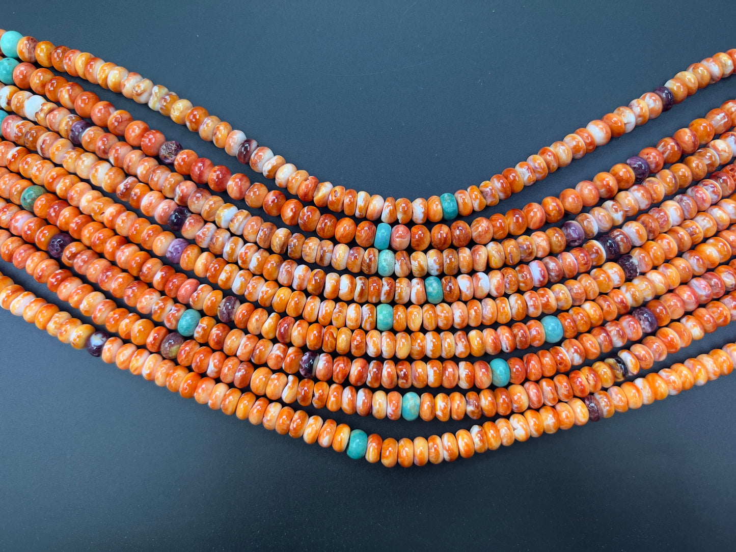 (Mix Color) Spiny Oyster Roundelle Beads 8mm