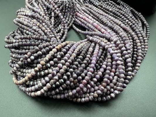 (Top+) Wampum Round Bead  4mm