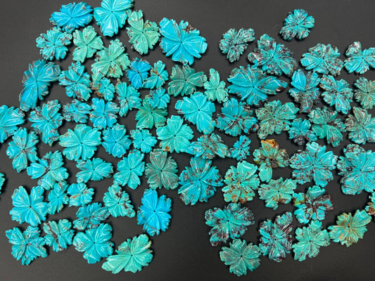 Turquoise Free Form Flower Loose Piece