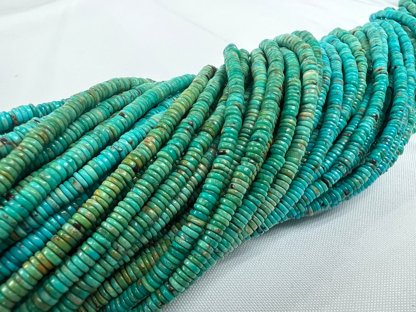 Natural Turquoise Heishi Beads 3mm 4mm 5mm