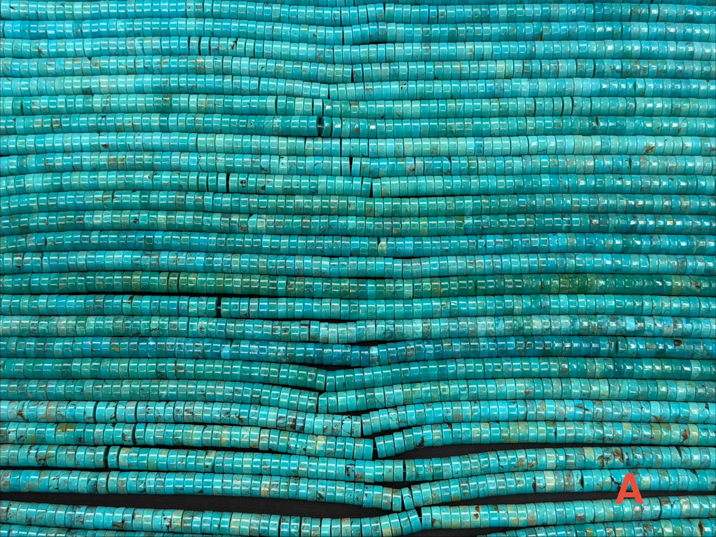 Natural Turquoise Heishi Bead 8x3.5mm