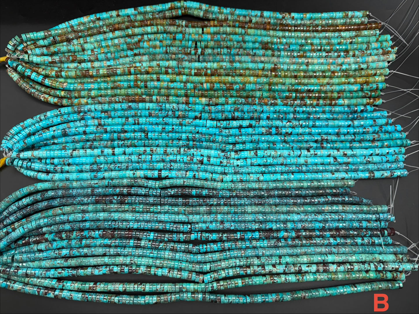 Natural Turquoise Heishi Bead 8x3.5mm