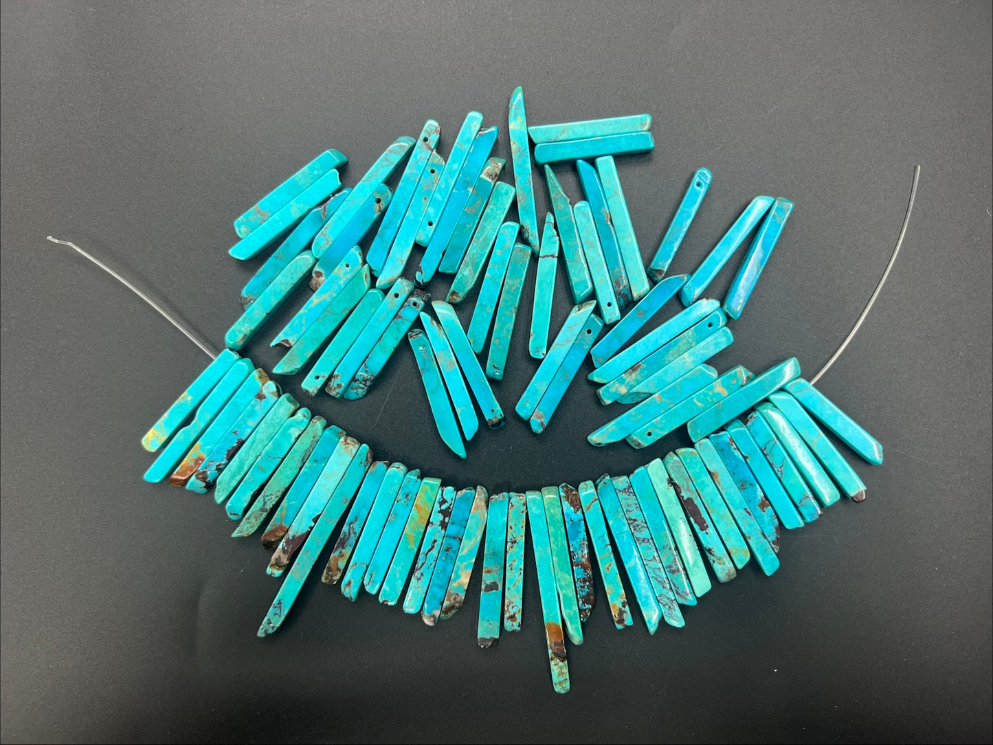Turquoise Irregular Long Pendant