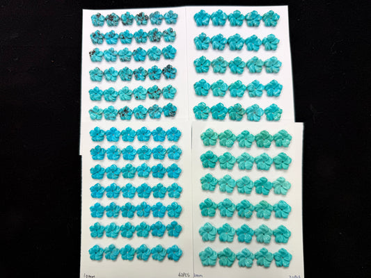 Turquoise Bauhinia Flower 10mm 12mm