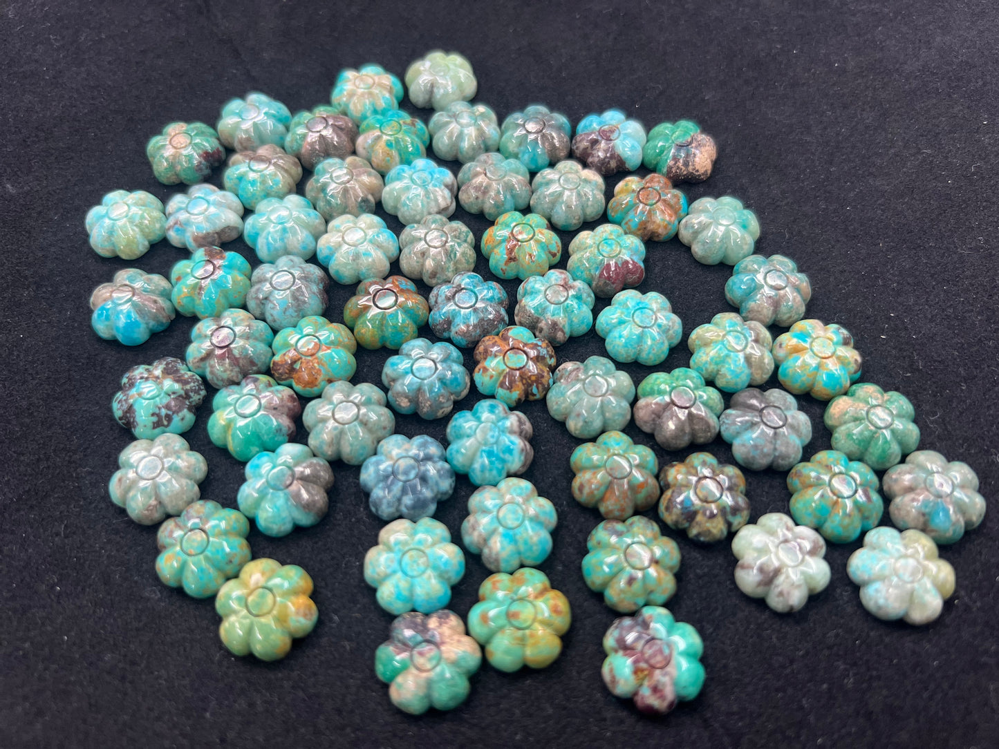 Turquoise Flower Loose Piece 14mm