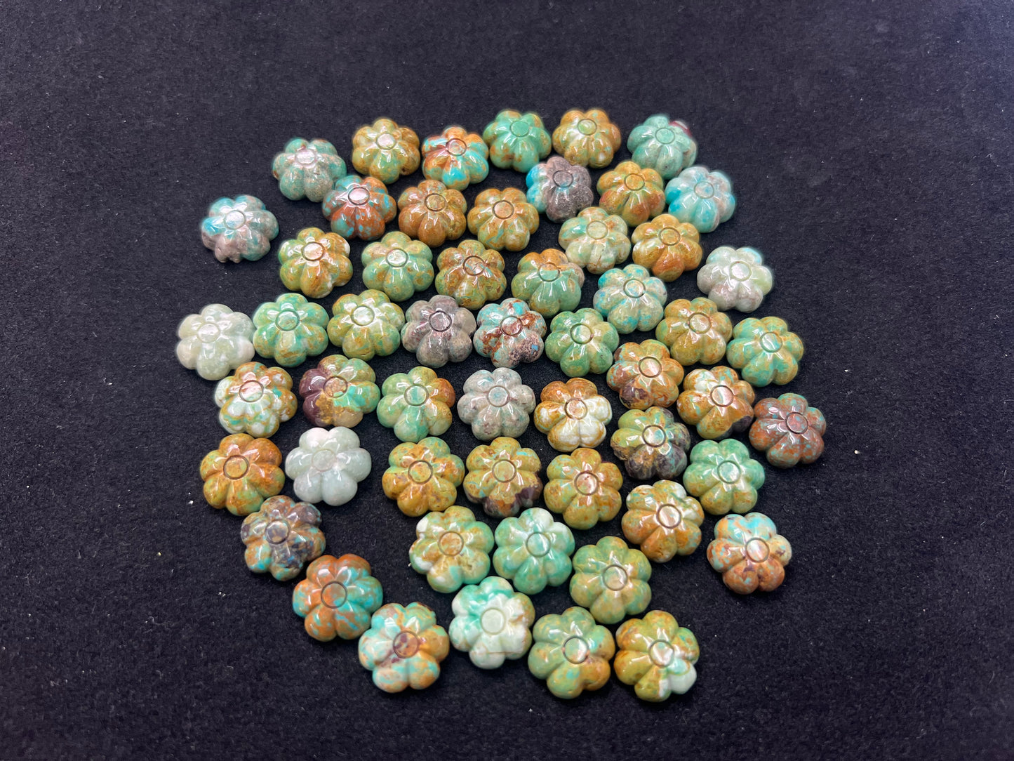 Turquoise Flower Loose Piece 14mm