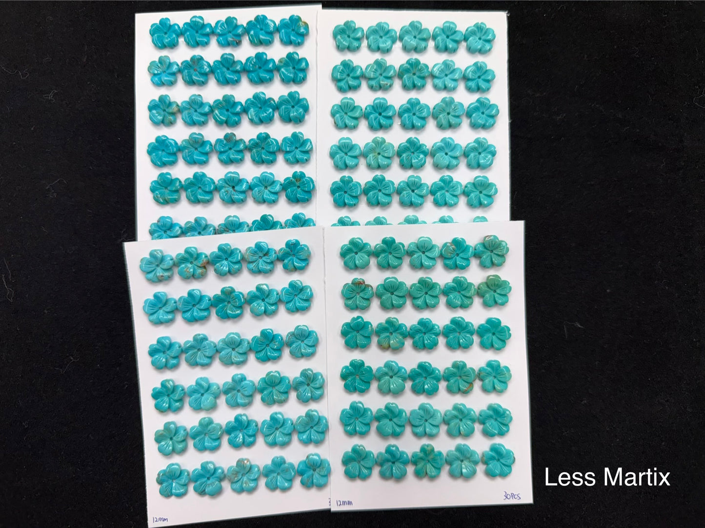 Turquoise Flower Piece 10mm 12mm
